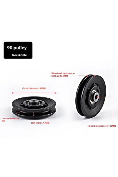 Choice8 90mm 1pcs 50-160MM Pulley Wheel Cable Fitness Bearing Universal Gym B...