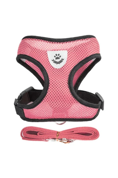 Choice22 S 1pc Pink Cat Harness Vest Walking Lead Leash For Puppy Dogs Collar...