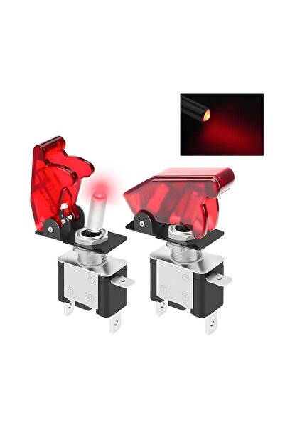 Choice5 1pc Red 1pcs LED Lighting Toggle Switch -12V, On/Off, Suitable for Ca...