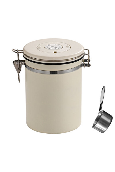 Choice 1.5L White Coffee Beans Vacuum Sealed Jug,Stainless Steel Food Airtigh...