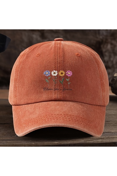 Choice Adjustable Orange Men's outdoor baseball cap, stylish and versatile wo...