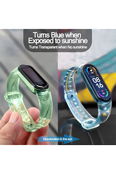 Choice For Mi Band 7 Turn Blue Discoloration Strap For Mi Band 7 6 5 4 3 Sili...
