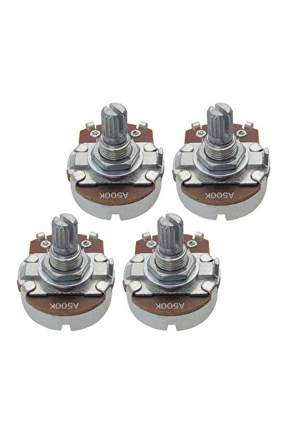 Choice6 Short Shaft A500K FLEOR 4PCS Guitar Potentiometers Volume Tone 18-spl...