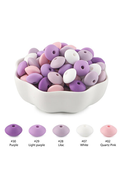Choice28 12MM set 1 100Pcs/lot Silicone Lentil Beads 12mm Loose Spacer Beads ...