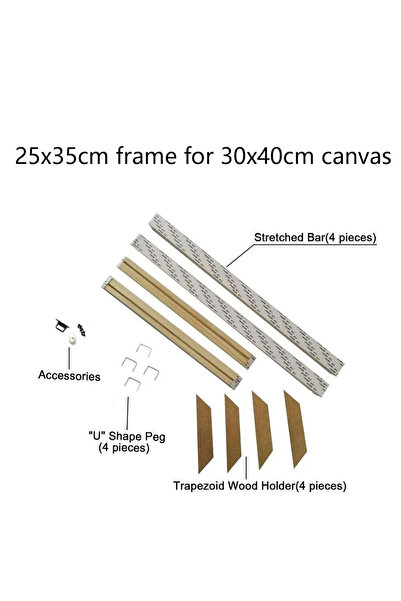 Choice 25x35cm 24 Sizes Modern Wood Canvas Frame Wooden Frames Wooden Photo O...