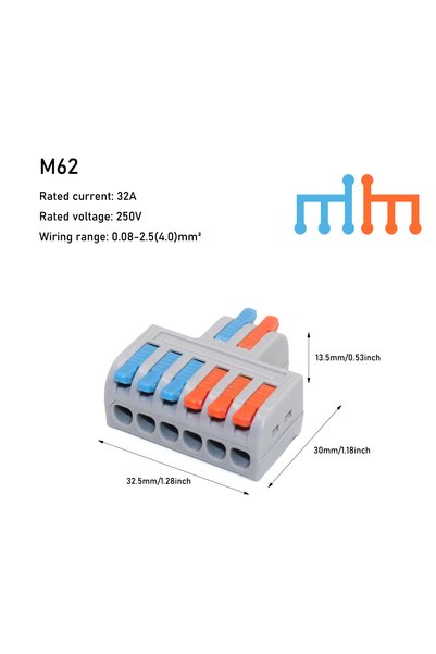 Choice1 10 قطع M62 10/50 قطعة موصلات كابلات توصيل سريعة صغيرة الحجم، موزعات ك...