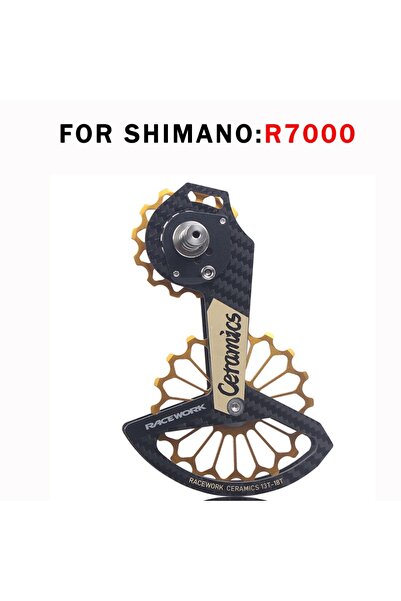Choice RK3 Gold RACEWORK 18T Road Bike Rear Derailleur Carbon Fiber Ceramic B...