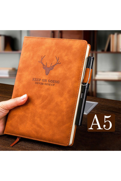 Choice A5 Brown 360 Pages Super Thick Leather A5 Notebook Daily Business Offi...