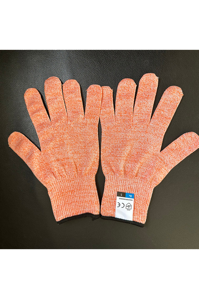 Choice XL Orange 1 Pair HPPE Level 5 Safety Anti Cut Gloves High-strength Ind...