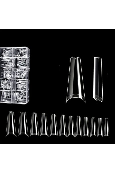 Choice N096-2 500Pcs French Coffin Dancer Nail Tips Acrylic Artificial Half F...