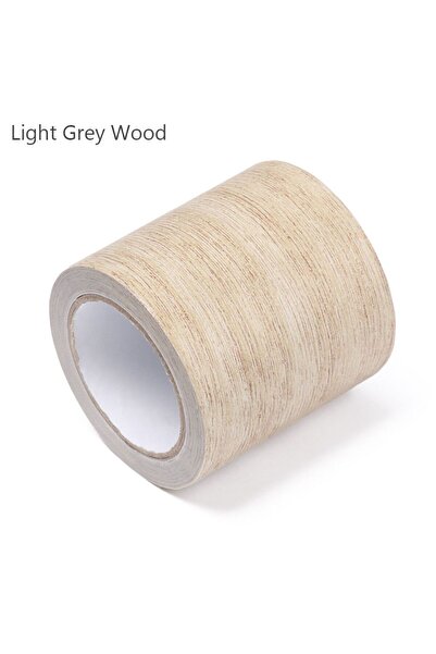 choice2 8cm x 4.75m Light Grey Wood 5M/Roll Realistic Wood Grain Repair Adhen...