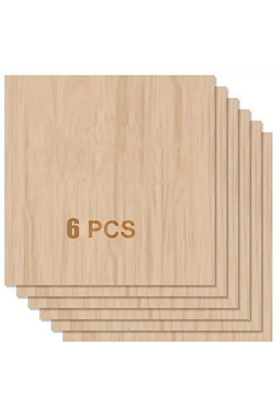 choice2 Square X 6 Pcs Wood Sheets For Crafts Thick Wood Sheets With Smooth S...