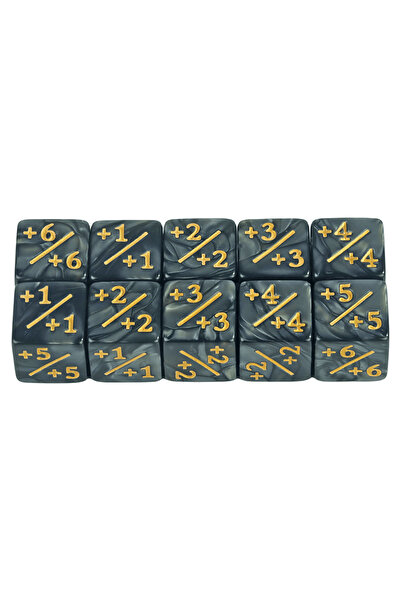 Choice6 marble black 10 Pieces Dice Counters Token Dice, D6 Dice Compatible w...