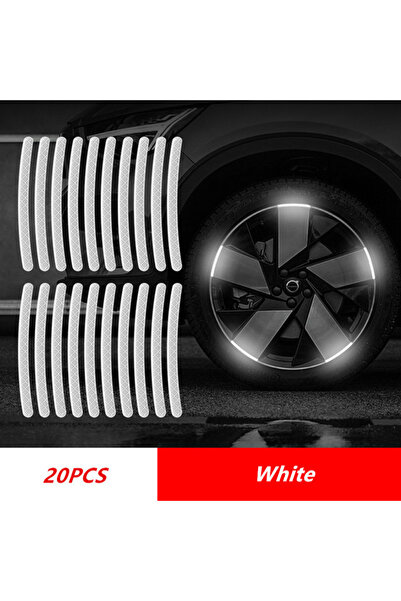 Choice White 20pcs 20Pcs Auto Motorcycle Bicycle Car Wheel Hub Reflective Sti...