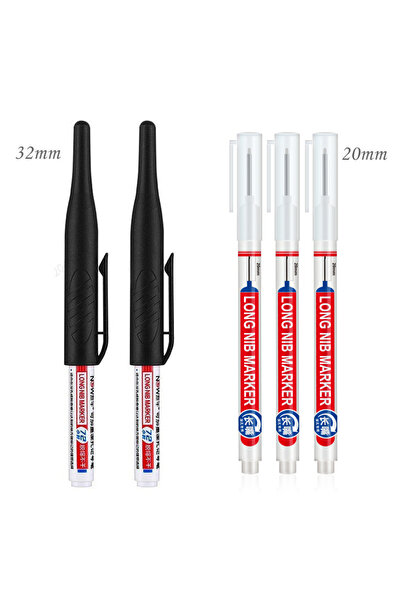 Choice6 Choice 2Black-3White 4/5Pcs 20+32mm Deep Hole Marker Pens Bathroom Wa...