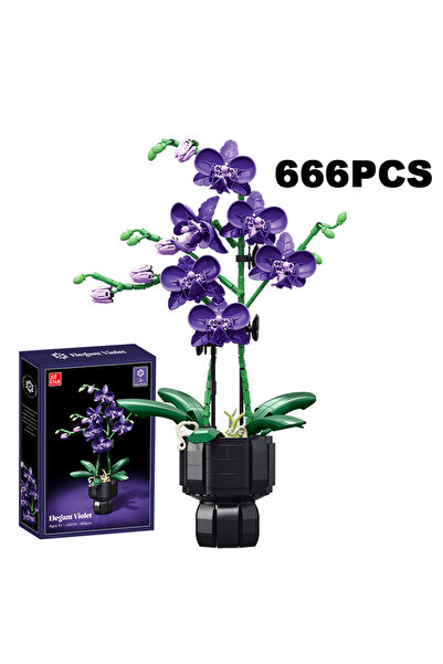 Choice4 D With Box Creative Orchid Bouquet Potted Building Blocks Immortal Fl...