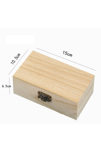 Choice M 1/3pcs Log Color Scotch Plain Wood Wooden Square Hinged Storage Boxe...