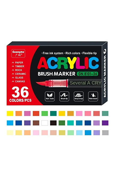 choice2 36 Colors 12-120 Colors Acrylic Paint Pens Markers Brush Tip Paint Ma...