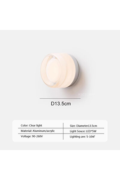 Choice1 Warm white LWL140 Clear light B Modern LED Wall Lamp Living Room Ambe...