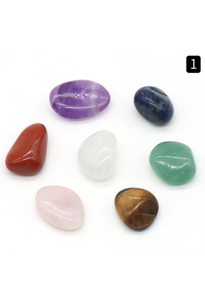 Choice A 14pcs Seven Chakra Energy Healing Stone Natural Crystal Gemstone Orn...