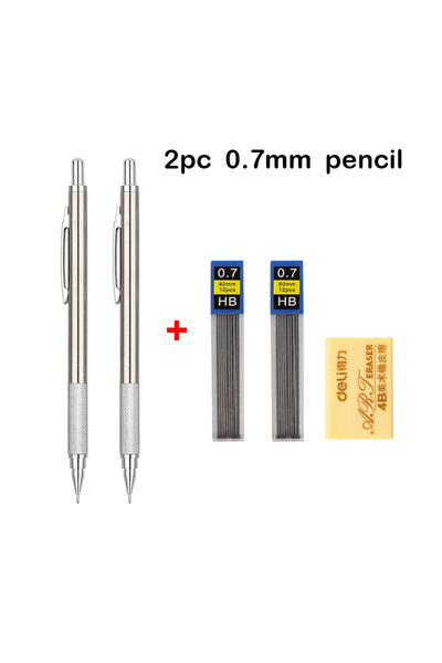 Choice 2Pc 0.7mm Pencil Mechanical Pencil Set 0.3 0.5 0.7 0.9 1.3 2.0mm Full ...