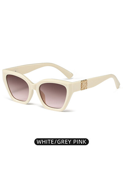 Choice Beige Sunglasses For Women 2025 New Retro Cat Eye Sunshade Sun Protect...