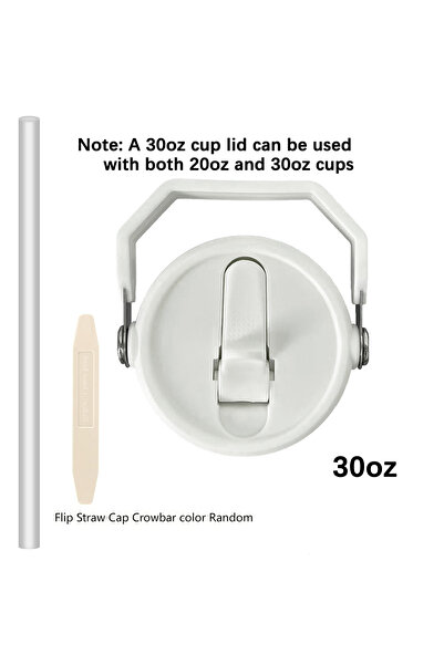 Choice5 30oz-White 14oz/30oz/40oz For Cup Tumbler Lid with Handle, Flip Straw...