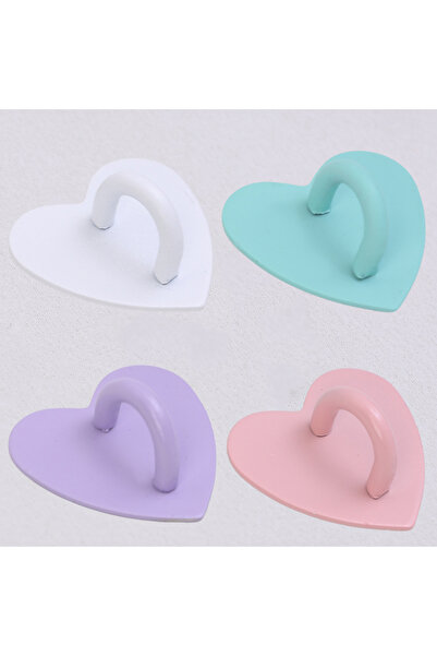 Choice7 4Pcs Mix Kawaii Adhesive Metal Heart Phone Charm Holder Mobile Phone ...