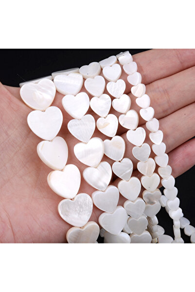 Choice1 10mm(around 43pcs) Natural Freshwater White Heart Shell Beads Mother ...