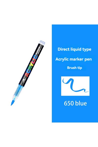 Choice12 blue-1Pcs 1Pc Colors Acrylic Paint Pens Markers Brush Tip Paint Mark...