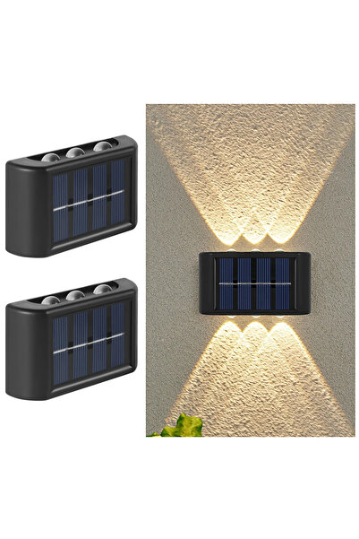 Choice 2Pcs Warm light Solar LED Light, Outdoor Waterproof Wall Lamp, Dusk to...