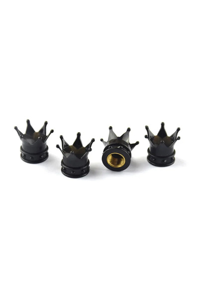 Choice3 Black-4pcs 2024 New Tire Valve Cap Crown Tire Modification Accessorie...