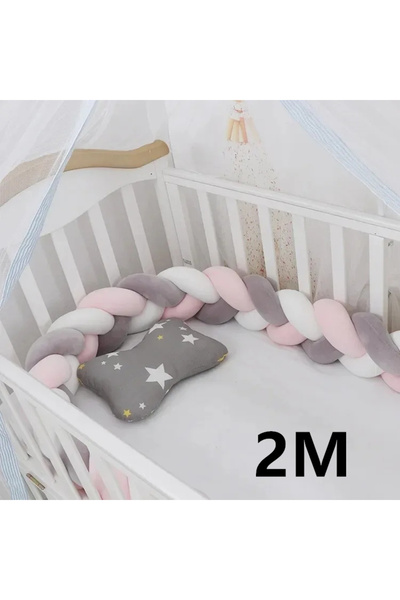 Choice 2M Baby Crib Protector Bed Braid Knot Cushion for Infant Kids 3 Shares...