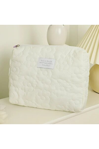 Choice white Embroidery Large-Capacity Cosmetic Bag Waterproof Portable Stora...