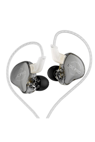 Choice Silver no mic KZ EDC PRO HIFI 3.5MM AUX Wired Earphone Dynamic High Pe...