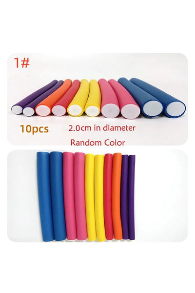 Choice1 2.0cm (10pcs) Heatless Hair Rollers Set Flexible Curling Rods Hair Tw...