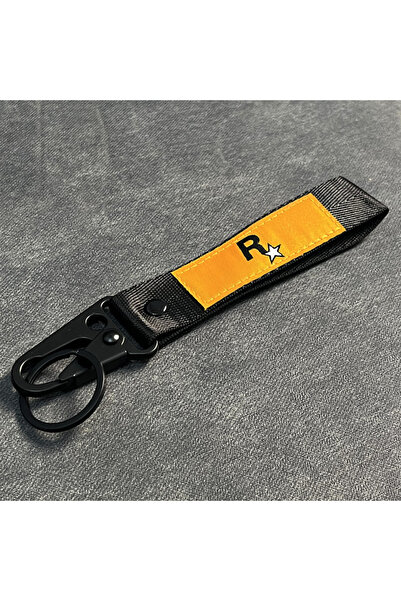 Choice design BLACK YELLOW Auto Motorcycle Nylon Key Strap Embroidery Lanyard...