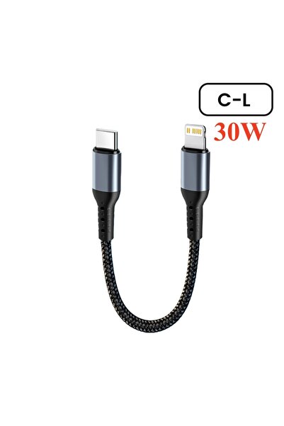 Choice 0.25m Straight C To IOS Crouch 90 Degree Short Cable USB Type C To Typ...