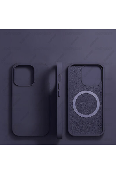 Choice iPhone 13 Dark Purple Original Magnetic Liquid Silicone Shockproof Cas...
