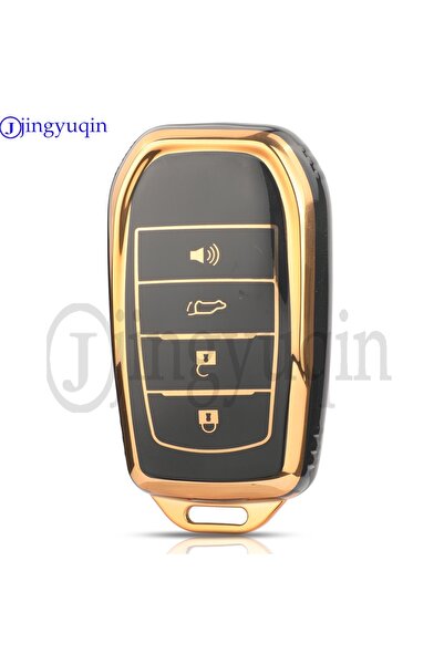 choice2 4 buttons black Jingyuqin TPU Auto Remote Car Key Case Cover For Toyo...