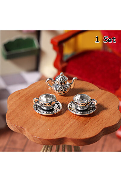 Choice Sliver A 3/10pcs 1/12 Dollhouse Miniature Silver Metal Tea Coffee Tray...