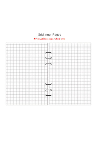 Choice A7 Grid A5 A6A7 45 Sheets Loose Leaf Notebook Refill Spiral Binder Inn...