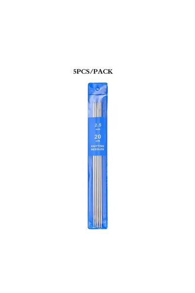 Choice7 2.5MM 5-35PCS 20CM Stainless Steel Knitting Needles Set 2-5MM Double ...