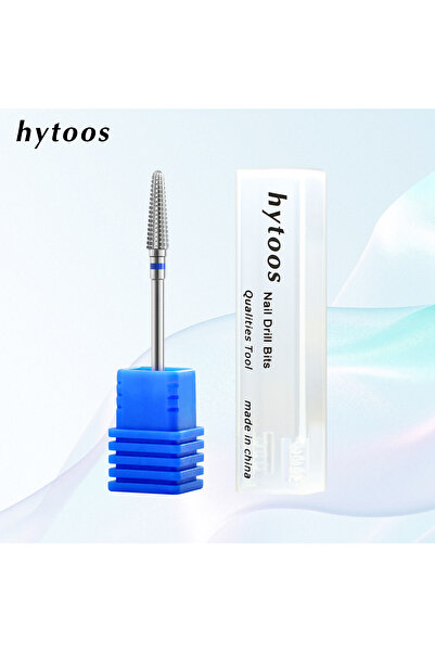 Choice HYTOOS Cone Cuticle Nail Drill Bit Straight Cut Conical Carbide Nail B...