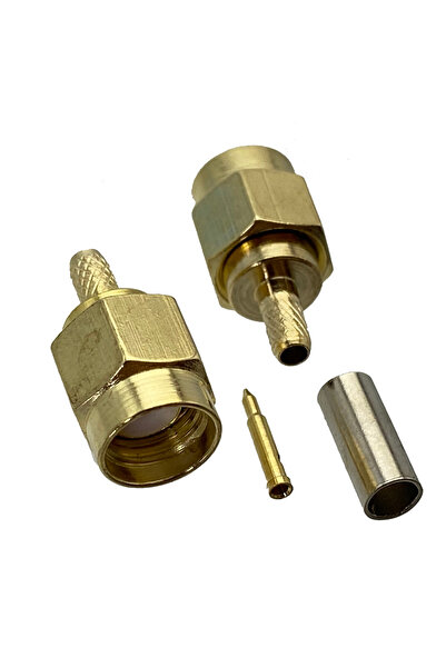 Choice 10 قطع SMA ذكر موصل وأنثى مقبس حاجز تجعيد RG316 RG174 وRG58 RG142 LMR195