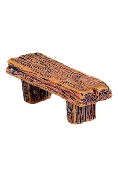 Choice1 brown 1PC Mini Wooden Park Bench Chair Succulents Bonsai Ornaments DI...