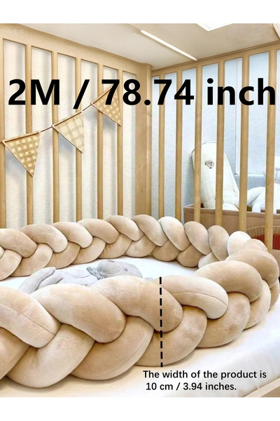 Choice 2M Baby Crib Protector Bed Braid Knot Cushion for Infant Kids 3 Shares...