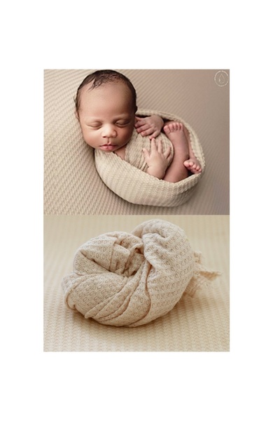 Choice5 only wrap 40 by150cm beige Newborn Photography Blanket Baby Knitted S...