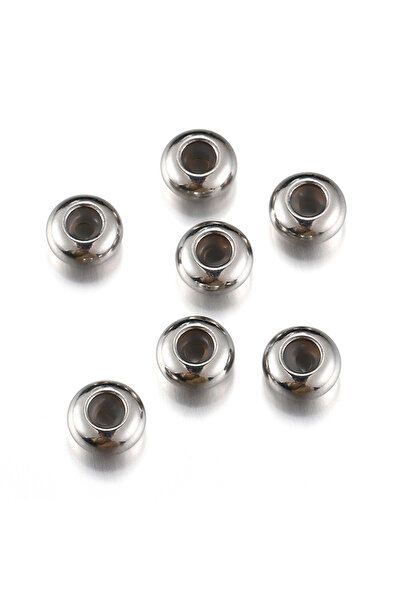 Choice3 10mm Steel Color 10pcs 6/7/8/10mm Stainless Steel Adjustment Beads wi...