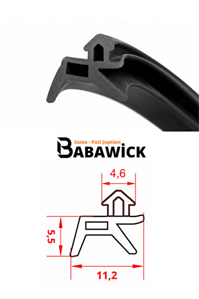 BABAWİCK Kaliteli Hammadde TPE'den Üretilmiş 3mm Kanala Uyumlu Pen Kapı Pencere Fitili 25 Metre Siyah Conta